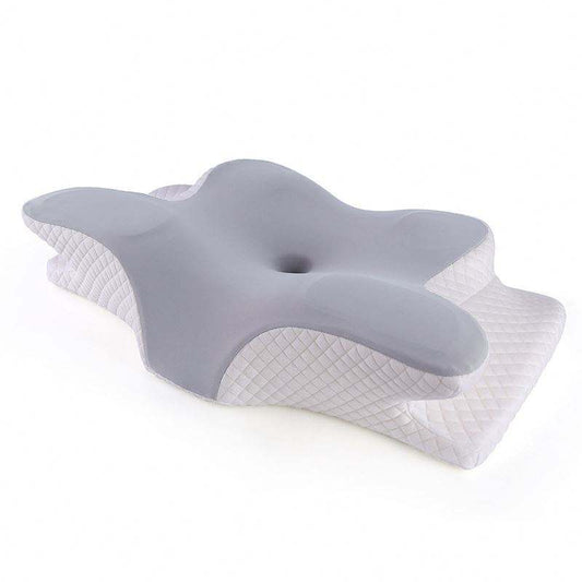 American Smart orthopedic cervical pillow with memory foam, contour design, odorless, provides neck support and pain relief during sleep.