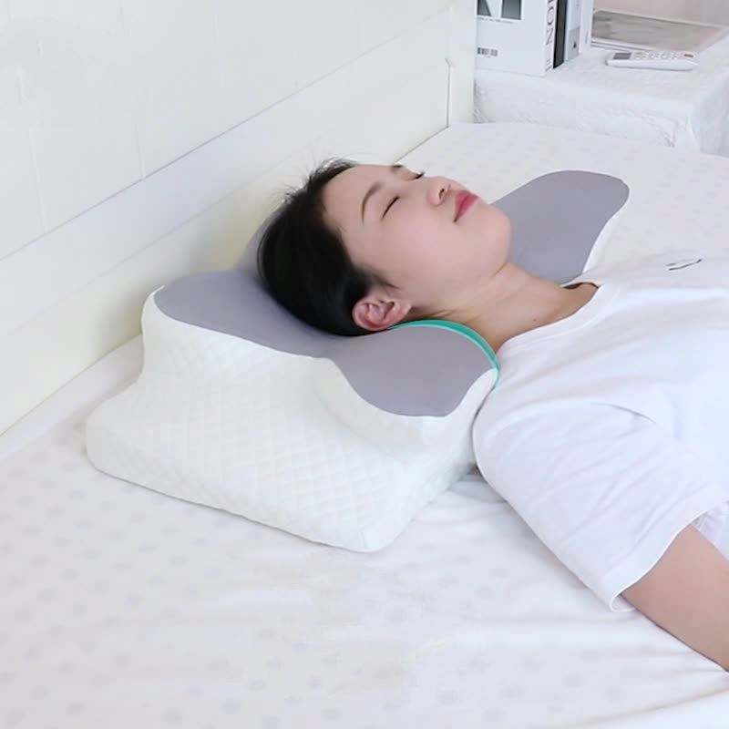 Orthopedic cervical pillow by American Smart featuring contour design, memory foam for neck support, and odorless sleeping comfort.
