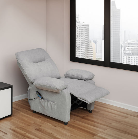 American Smart EP recliner chair with massage and heating features, manual control for adult comfort and relaxation.