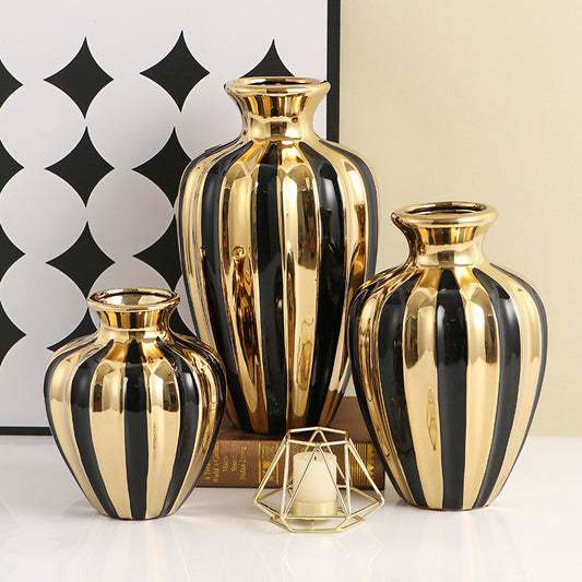 Elegant ceramic jars by American Smart - EP, perfect for living room vases, flower arrangements, and dining table decorations.