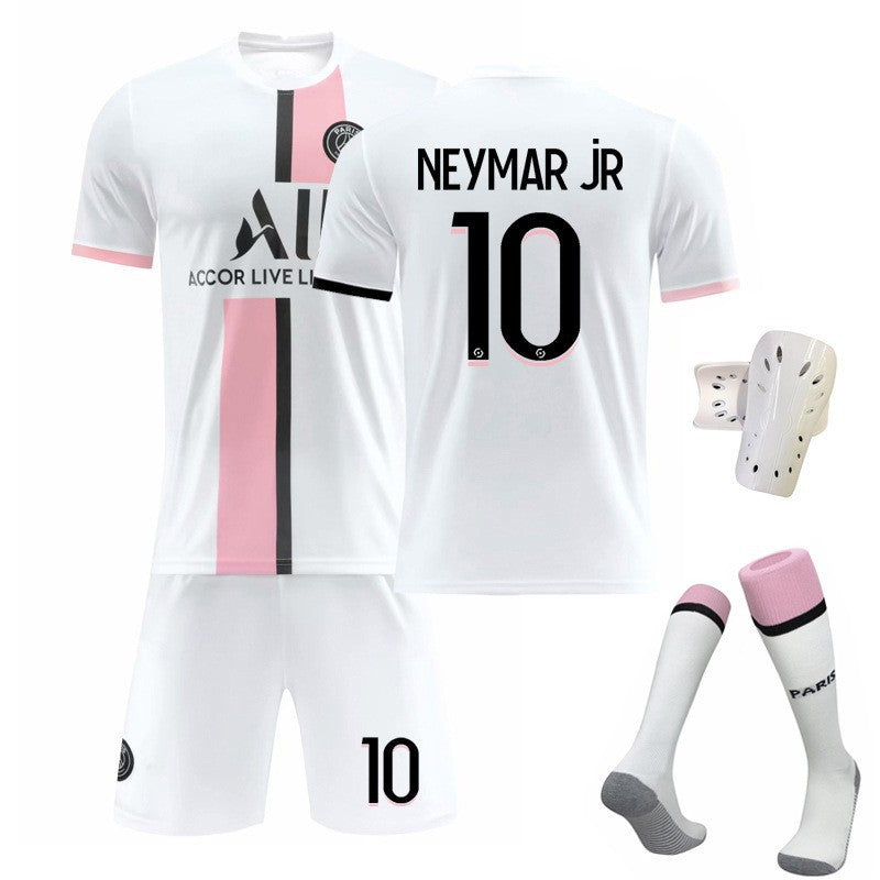 Paris Saint Germain Neymar No. 10 football shirt and training shirt set, featuring PSG team logo and player names.
