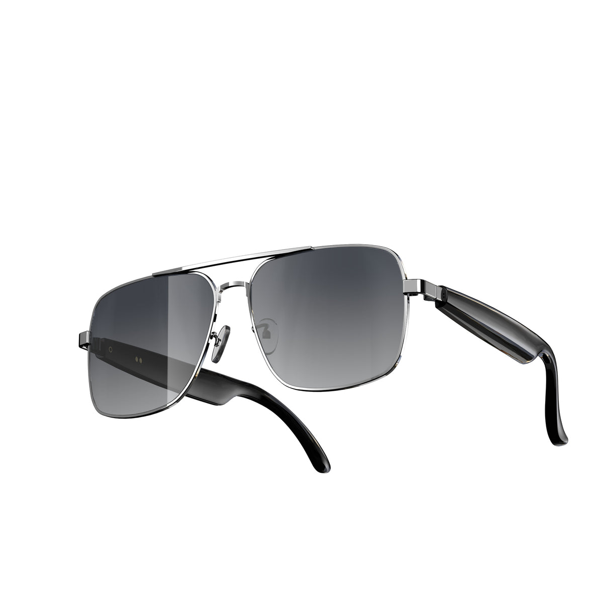 American Smart Bluetooth AI sunglasses with built-in headphones, real-time translation, and music playback in a sleek design.