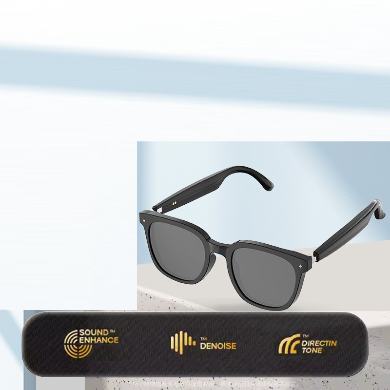 American Smart Bluetooth AI sunglasses with built-in headphones, real-time translation, call and music listening features.