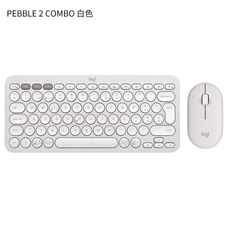Logitech K380 mini Bluetooth wireless keyboard with tablet and phone, shown with Pebble2+K390 set for versatile device use