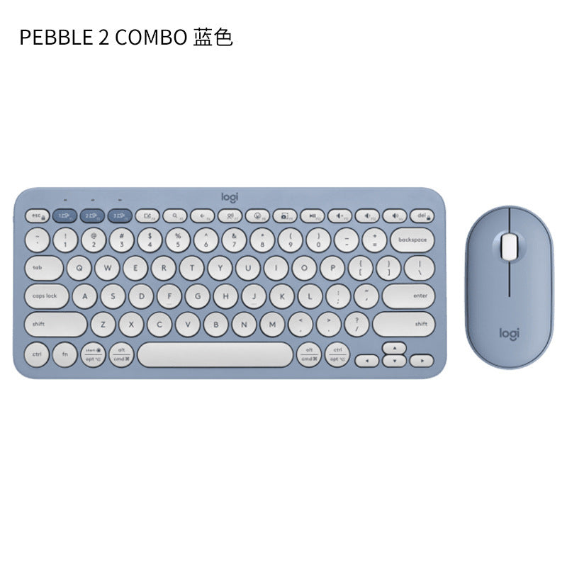 Logitech K380 Mini Bluetooth wireless keyboard with tablet and phone set, featuring compact design and multi-device connectivity.