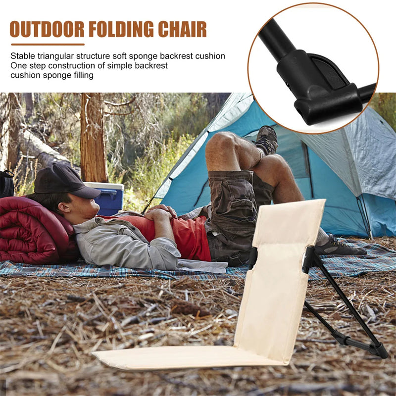 Foldable outdoor camping chair with backrest cushion, ideal for garden, park, beach, or picnic use by American Smart EP.