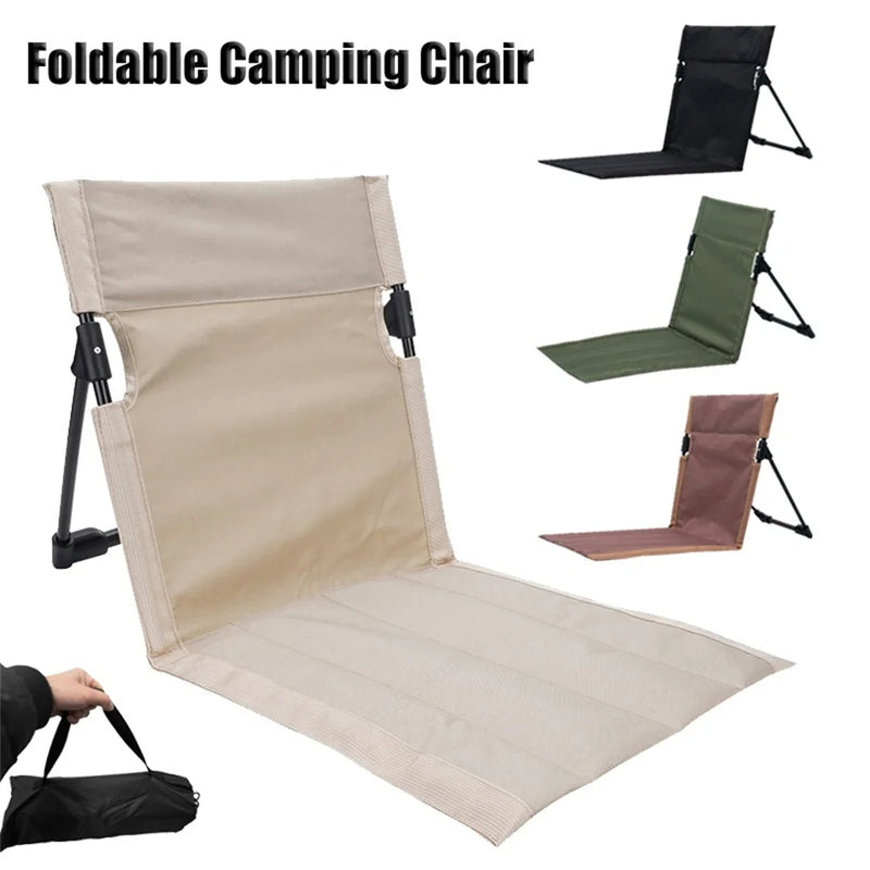 Foldable American Smart outdoor camping chair with backrest, cushion, suitable for garden, park, beach, and picnic use