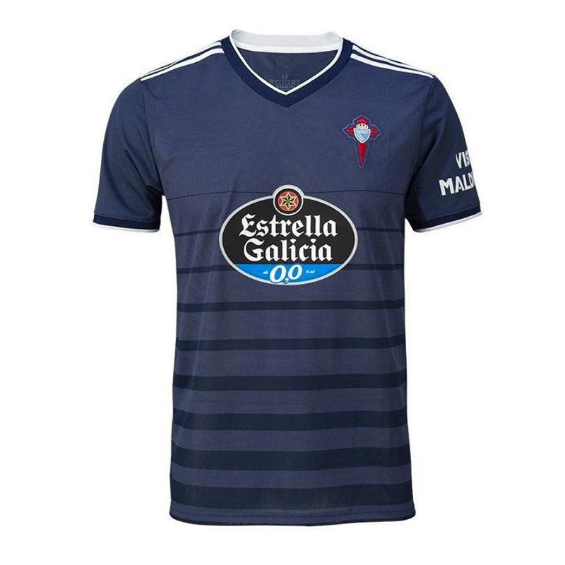 2020-2021 Celta Vigo away football jersey featuring Iago Aspas, Rafinha, Gomez, and Sisto, adult size, American Smart EP brand.