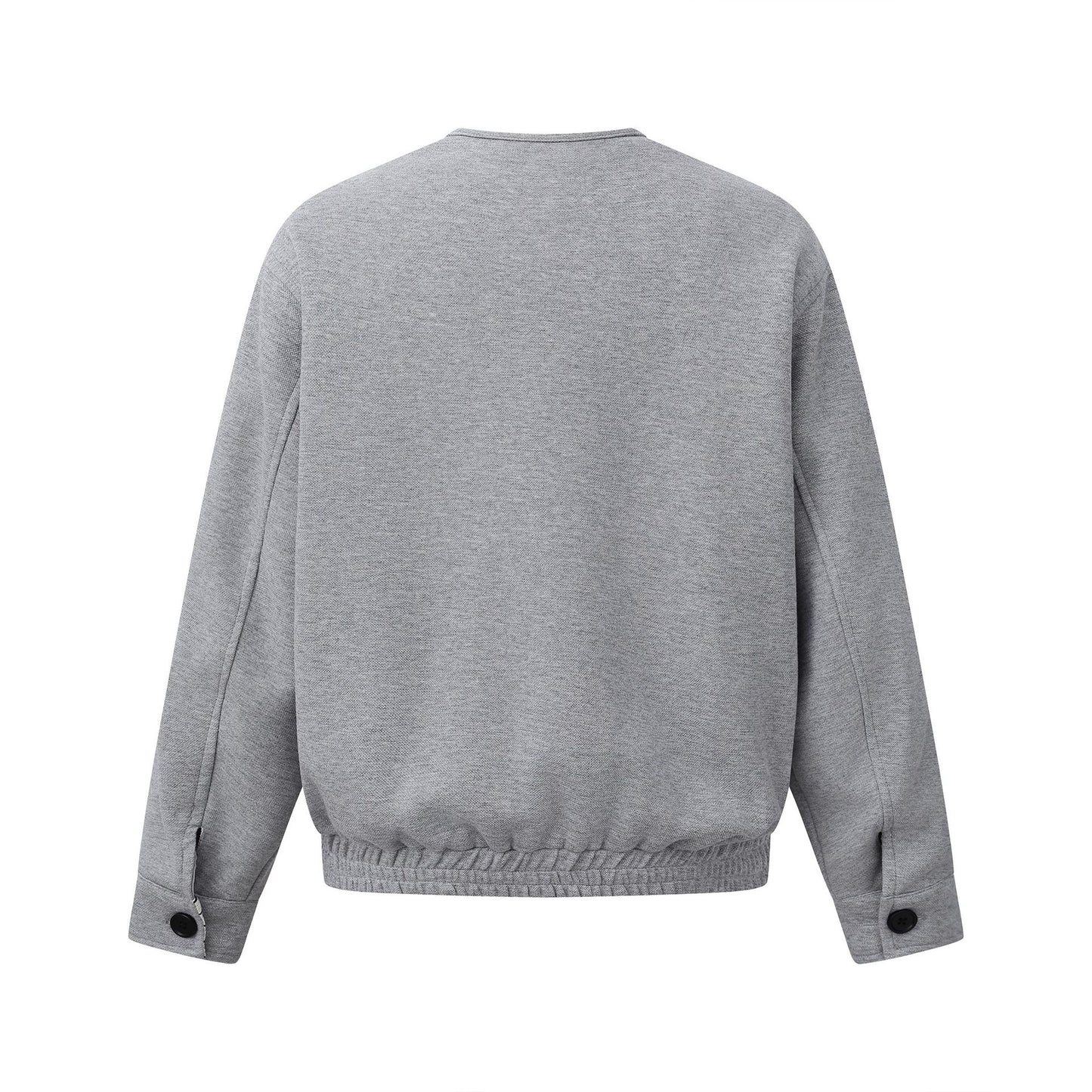 Oversized American Smart loose shoulder jacket with long sleeves, no collar, stylish outerwear for casual wear