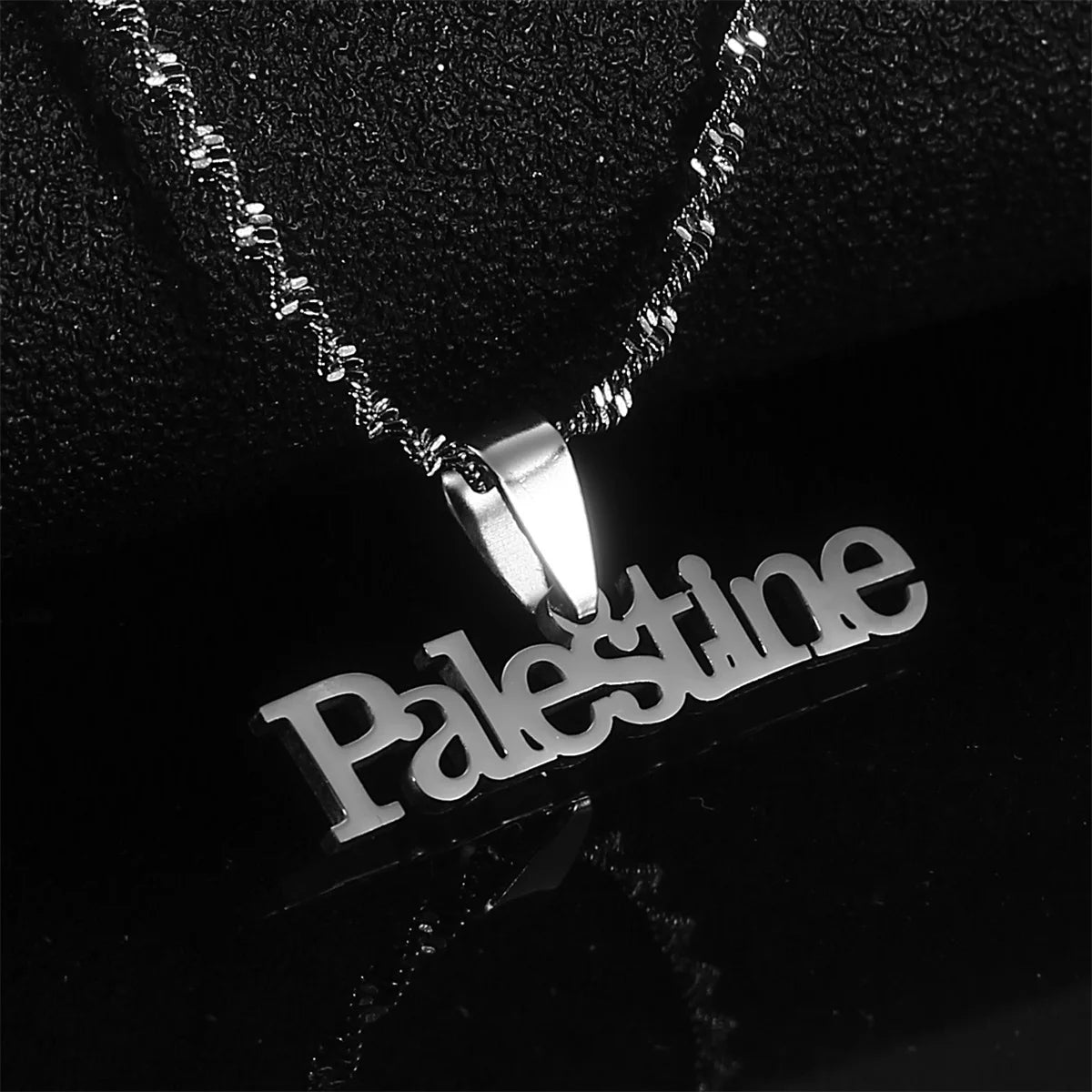 Palestine vintage stainless steel pendant chain necklace for men and women, African and Arab fashion style by American Smart EP
