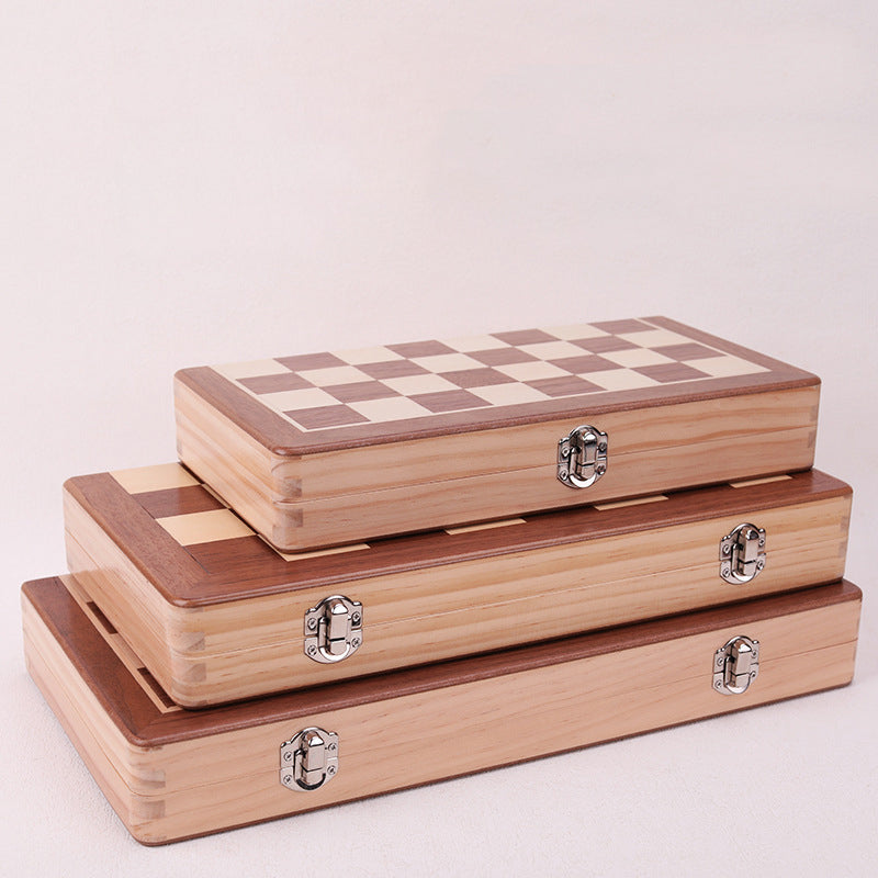 Magnetic folding chessboard by American Smart, featuring solid wood construction with double queen sets, suitable for adults and children.
