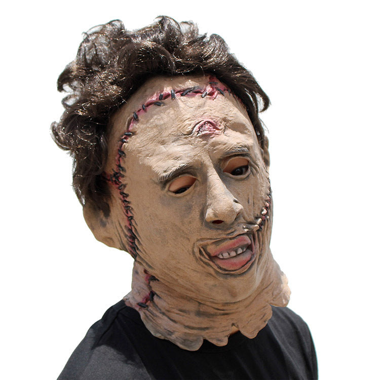 American Smart Texas Chainsaw Massacre mask featuring horror movie design with distressed, realistic leather and mask details.