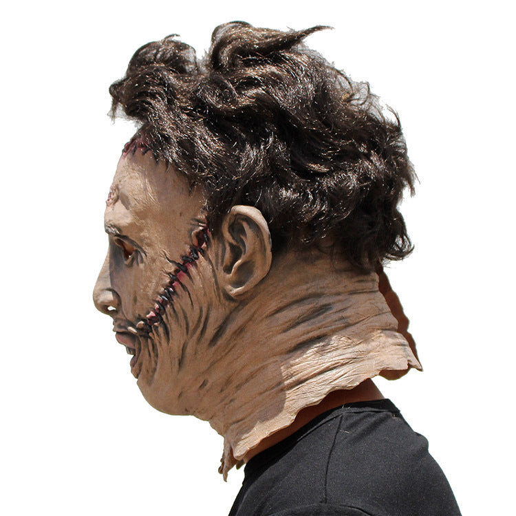 American Smart Texas Chainsaw Massacre Saw Mask for Halloween, featuring horror movie theme, with distressed mask details.