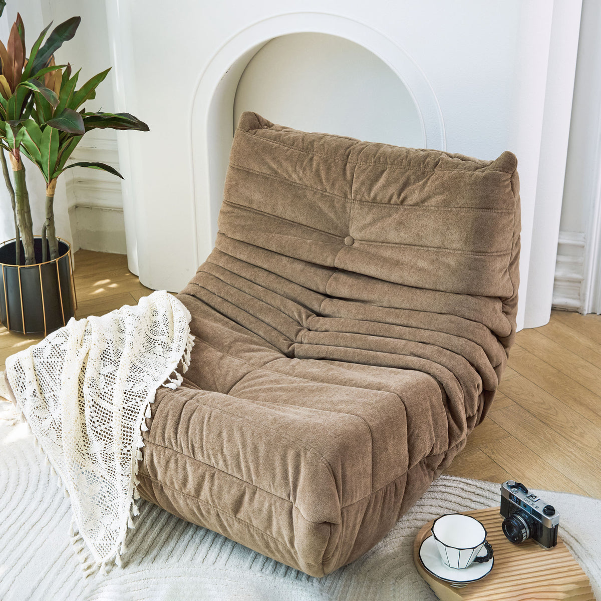 American Smart EP floor sofa bean bag chair with memory foam, fireside style, suitable for home, office, or gaming spaces.