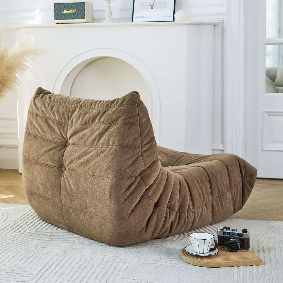 American Smart EP floor sofa bean bag chair with memory foam, fireside lounge for adults, suitable for home, office, or gaming spaces.