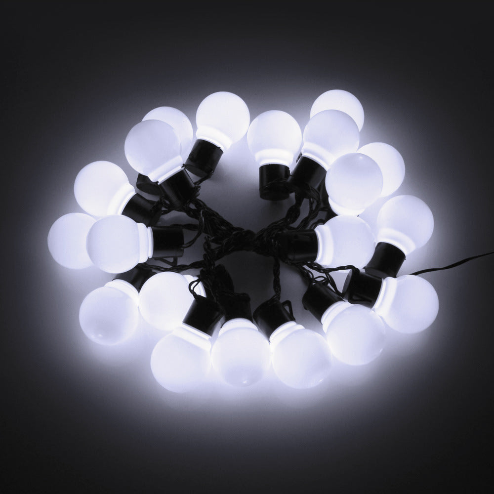 Outdoor waterproof solar LED string lights with retro hook bulbs, perfect for garden and lawn lighting by American Smart - EP