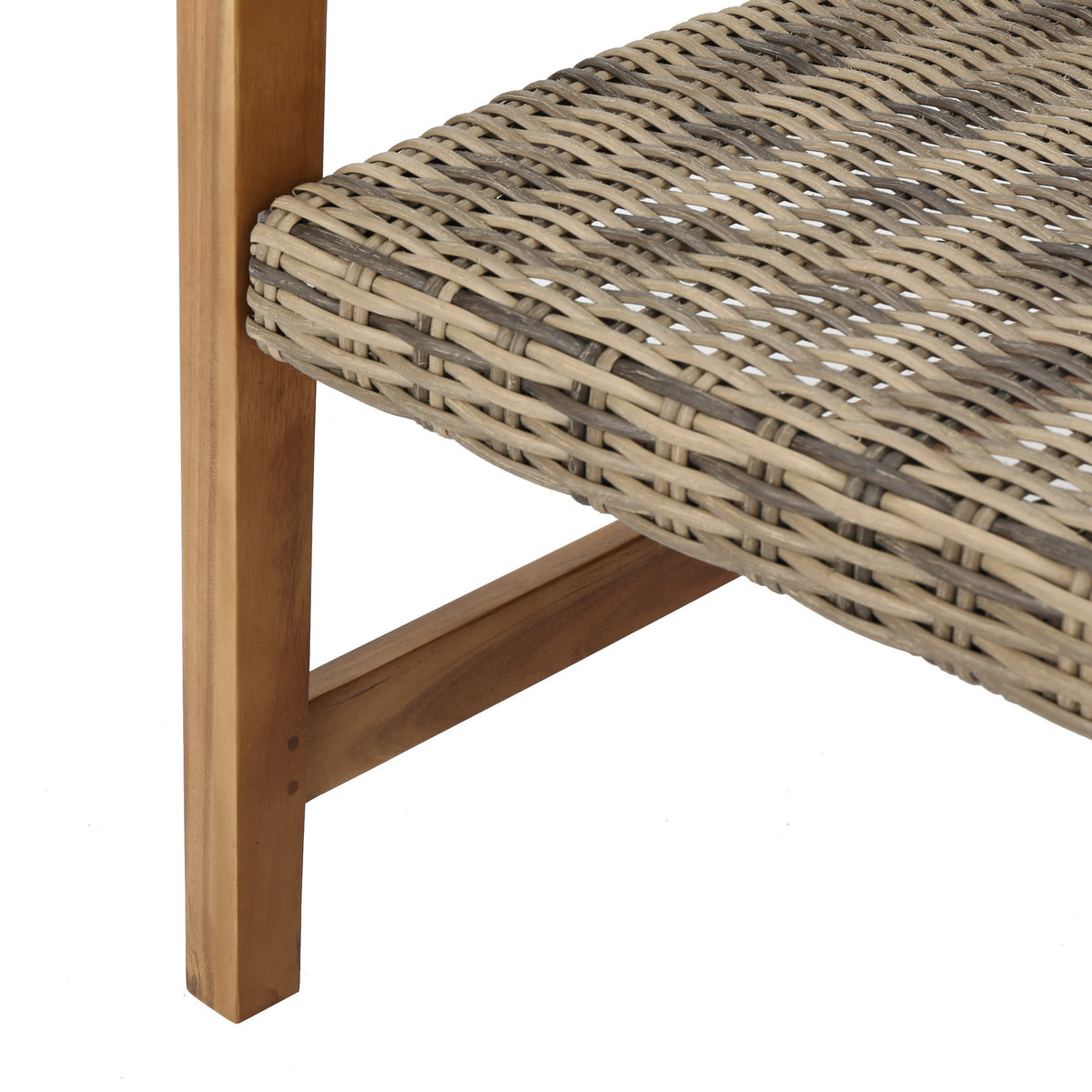 Set of two Hampton wood and wicker club chairs by American Smart, featuring classic design and comfortable seating.