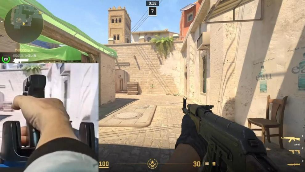 Shooting Game Mouse Gun style Vertical Handle Grip Trigger Features Pistol Vertical Dedicated Wired Peripheral - American Smart