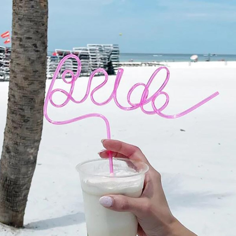 Bride to be babe Straw beach pool Wedding Engagement Bridal Shower Bachelorette hen Party Bach Bash Decoration bridesmaid Gift - American Smart
