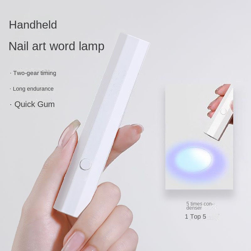Portable American Smart LED nail lamp with one-line spotlight design, compact mini UV light for fast, efficient nail drying.