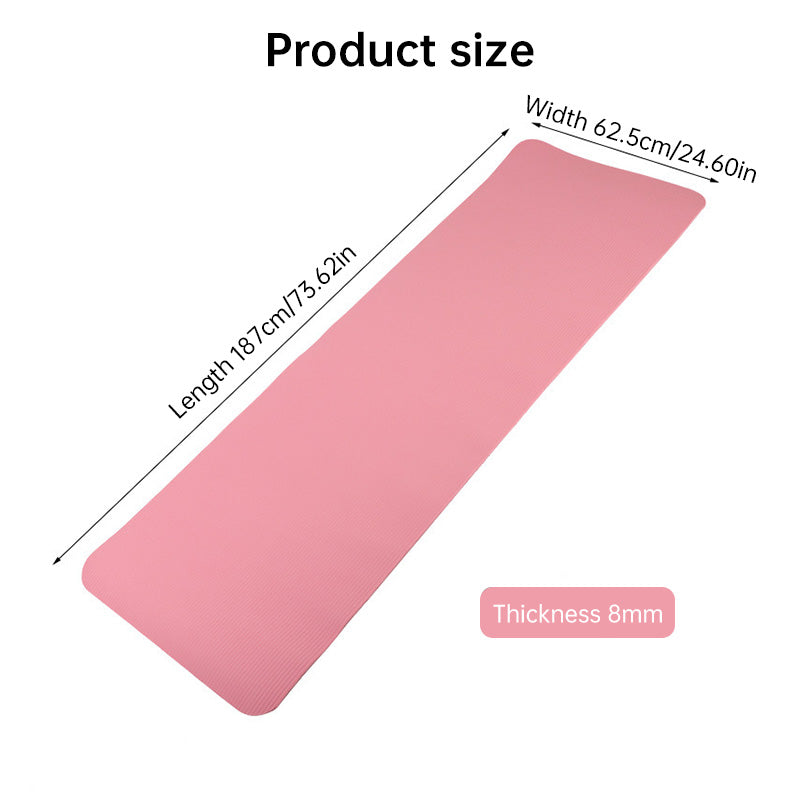 Extra-long American Smart EP yoga and fitness mat, 200cm x 80cm x 20mm, suitable for Pilates, gym, and floor exercises.