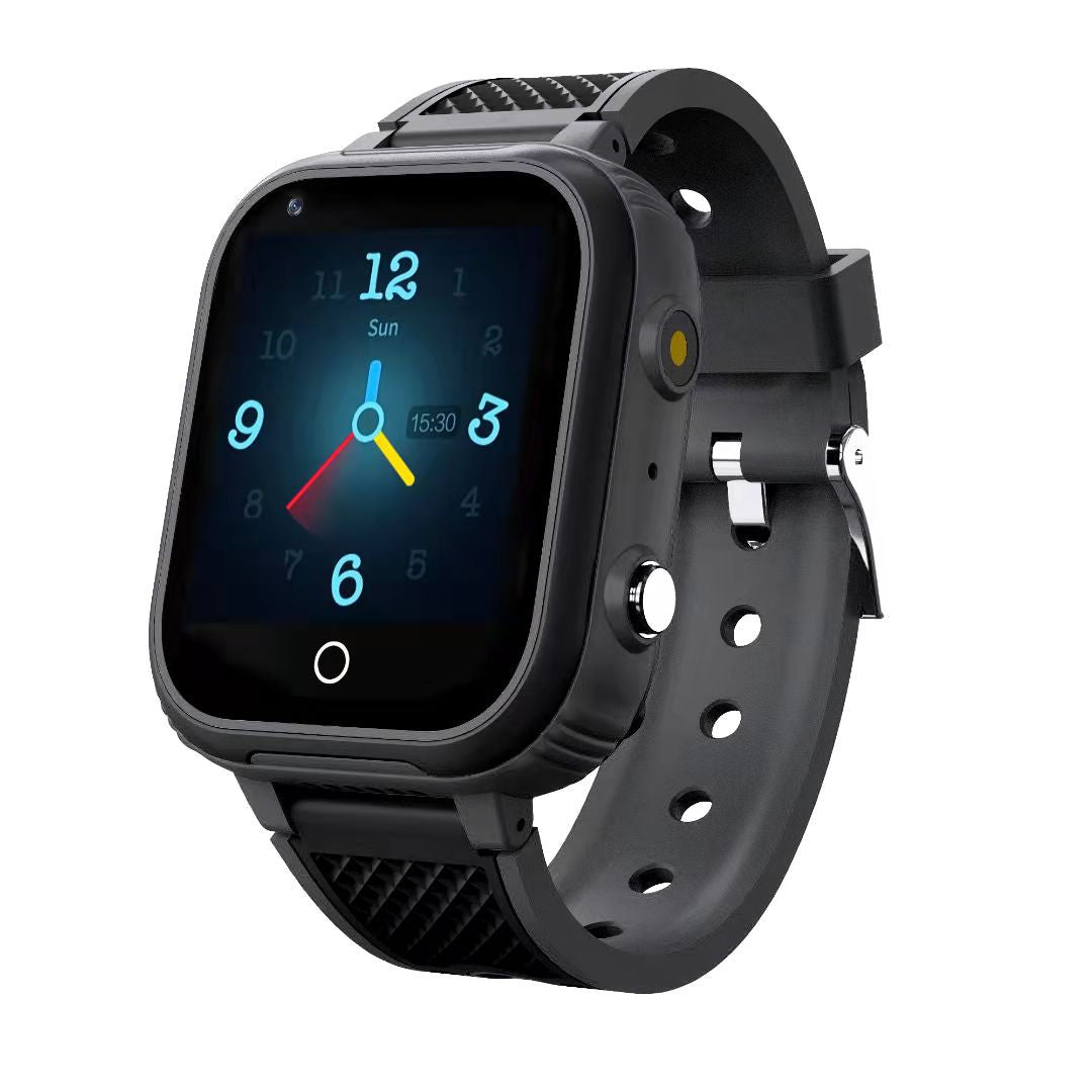 American Smart LT21 4G children's smartwatch with GPS, voice and video call features, showing the watch with colorful band and digital display.