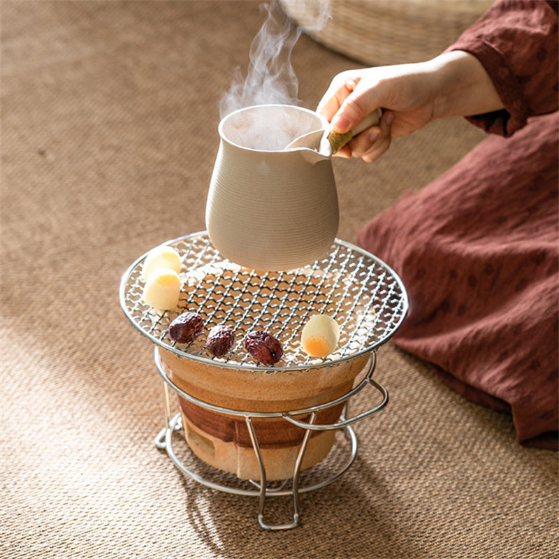 White mud boiled teapot by American Smart, 600ml capacity, featuring a traditional design with a smooth white finish.
