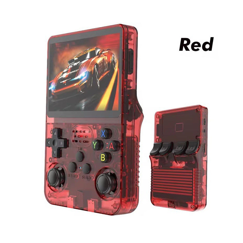 American Smart EP R36S portable handheld arcade joystick gaming console with retro design and open-source functionality.