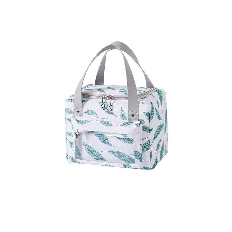 American Smart EP thermal lunch bag with insulated exterior, portable outdoor picnic and student lunch box in black and gray.