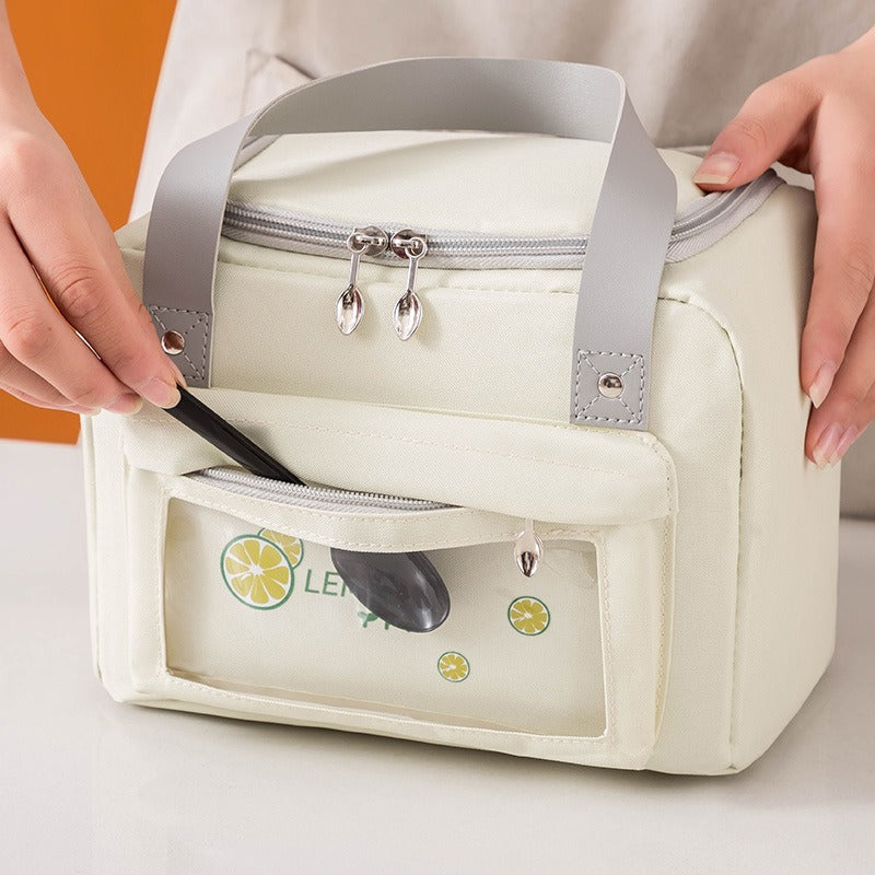 Portable American Smart EP lunch bag with thermal insulation, outdoor picnic design, ideal for students and outdoor meals.