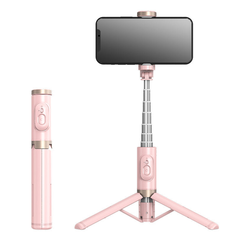 American Smart EP mobile phone Bluetooth selfie stick with rotating fill light, hidden tripod, and live streaming stand in black