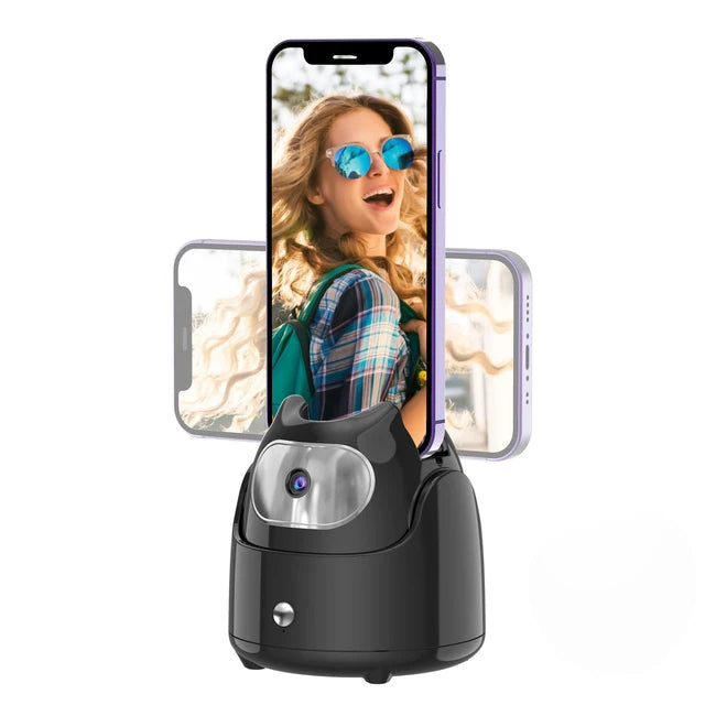 American Smart EP 360° rotation automatic face tracking gimbal for smartphones, ideal for live vlogs and video recording.
