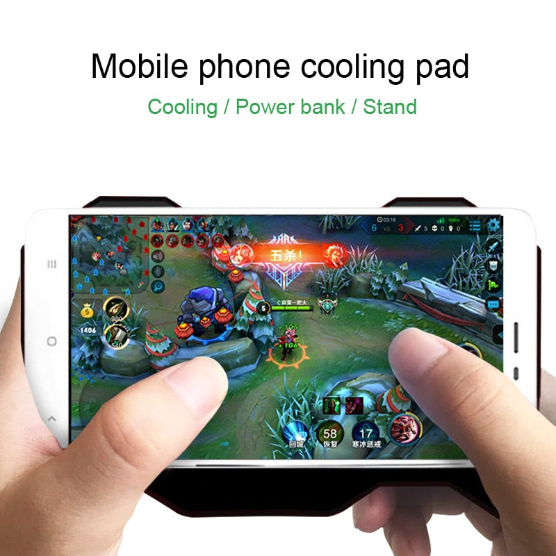 American Smart G1 mobile phone cooling pad with silent fans, ring holder stand, portable rechargeable gaming cooler radiator.