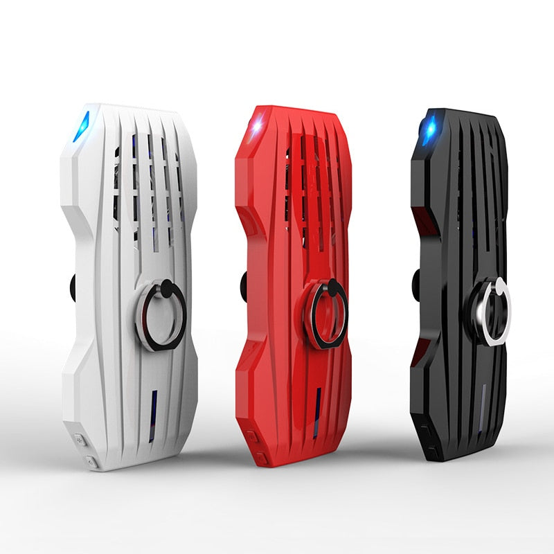 American Smart G1 mobile phone cooling pad with radiator fans, ring holder stand, portable rechargeable gaming cooler, mute operation.