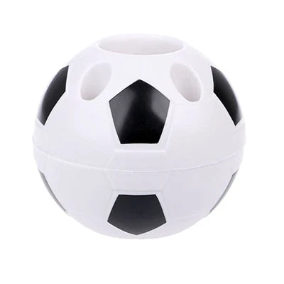 American Smart EP soccer-shaped pen and toothbrush holder, football design desktop organizer for home and student gift use.
