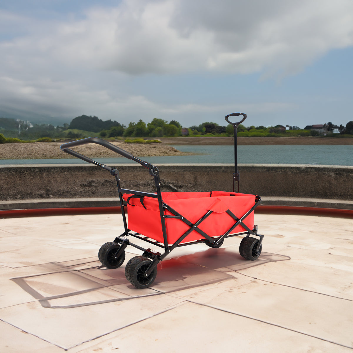 American Smart EP utility garden cart with custom color, folding camping trolley, outdoor picnic and beach wagon, sturdy and portable.