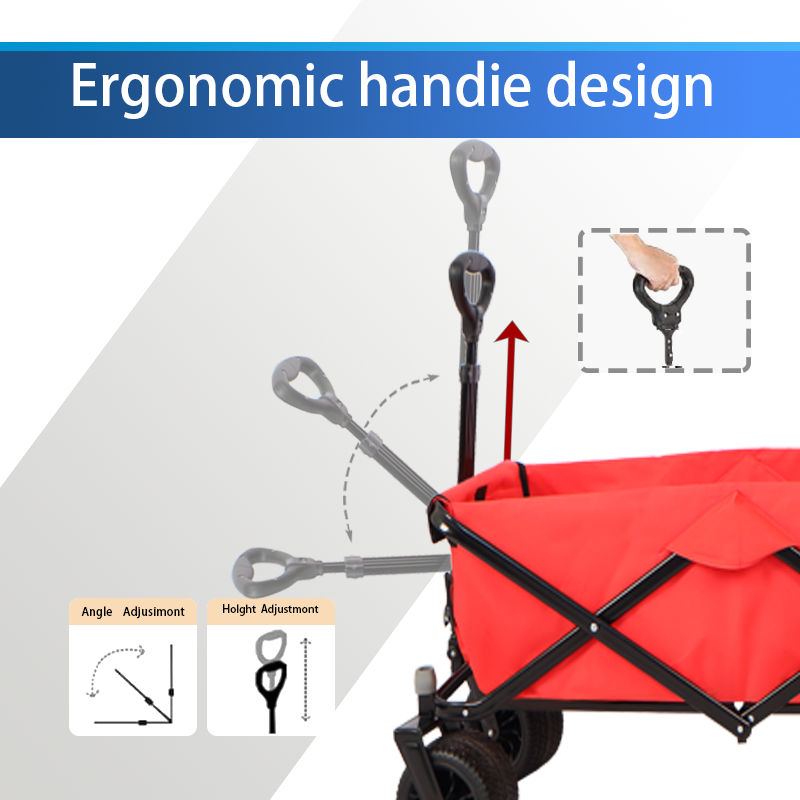 American Smart utility garden cart with customized color, folding camping trolley, outdoor picnic, beach wagon, and sturdy wheels