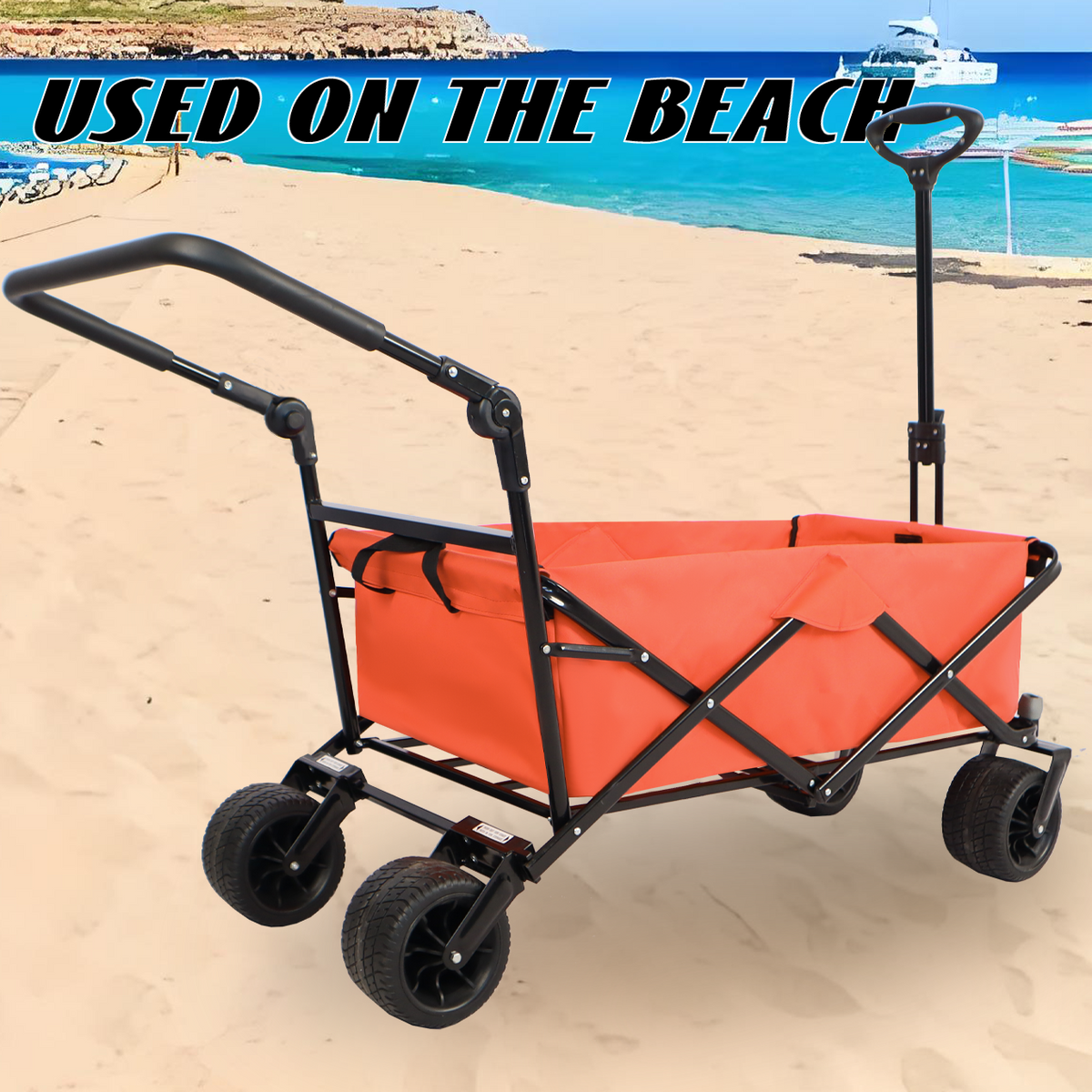 American Smart EP utility garden cart with customized color, folding camping trolley, outdoor picnic and beach wagon.