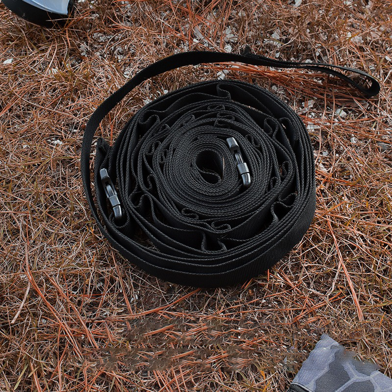 American Smart outdoor camping tent storage rope with 19 hook hangers, adjustable clothesline strap for camping and outdoor use