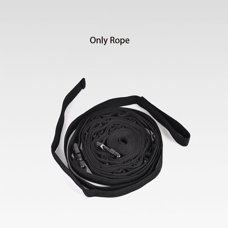 American Smart outdoor camping tent storage rope with 19 hook hangers, adjustable clothesline strap for camping and outdoor use