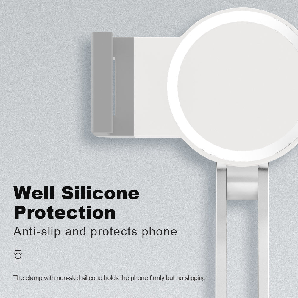 Universal aluminum foldable tablet and phone stand holder by American Smart, featuring a sleek, portable design for hands-free use.