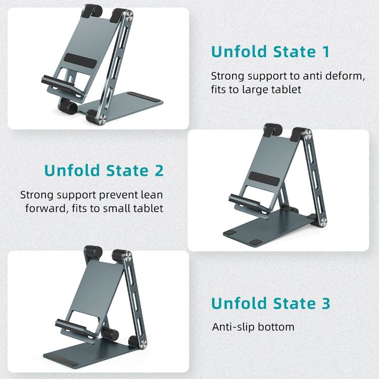 Cell Phone Stand Height Adjustable Desk Aluminum Tablet Holder - American Smart
