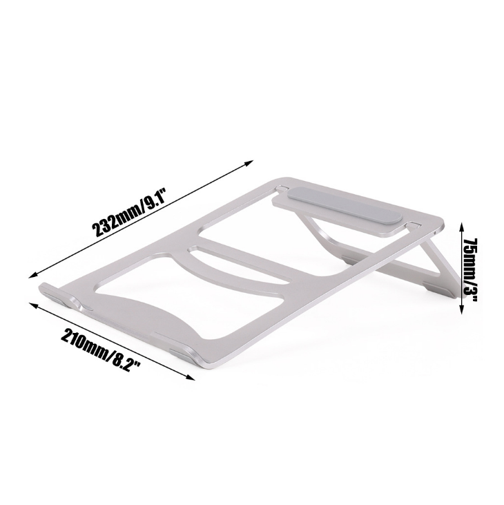 Foldable aluminum alloy laptop stand and cooling base by American Smart, designed for notebooks and tablets on office desks.
