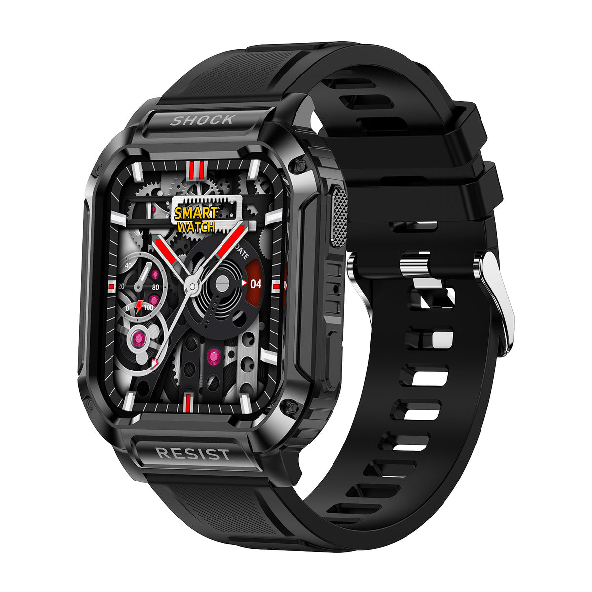American Smart NK36 Bluetooth smartwatch displaying heart rate, blood pressure, blood oxygen levels, and multi-sport mode features.
