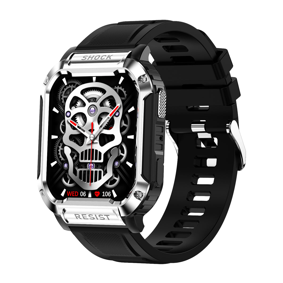 American Smart NK36 Bluetooth smartwatch displaying heart rate, blood pressure, blood oxygen levels, and multiple sports modes.