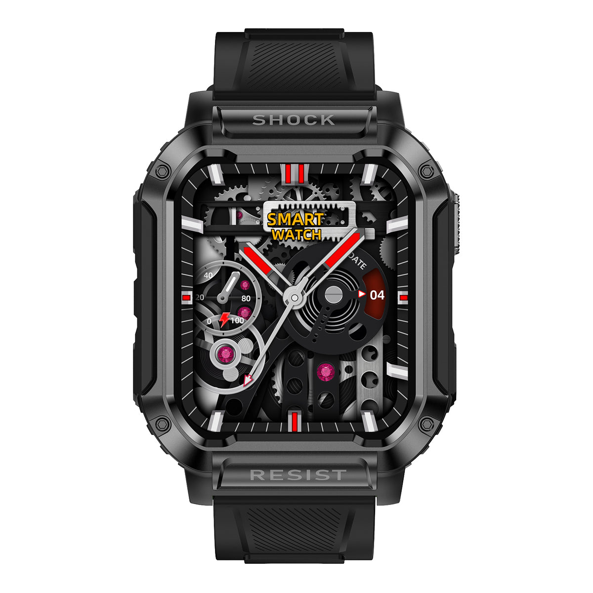 American Smart NK36 Bluetooth smartwatch displaying heart rate, blood pressure, blood oxygen levels, and multi-sport mode features.