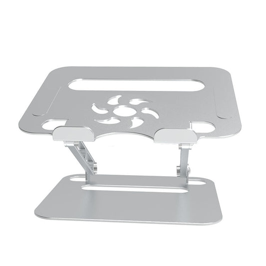 Foldable aluminum alloy laptop cooling stand and tablet stand by American Smart EP, featuring adjustable angles and ventilation.