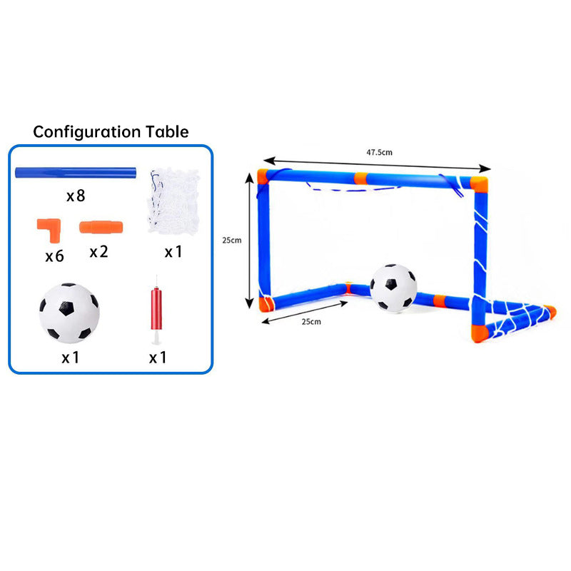 Mini foldable plastic soccer set with detachable posts, suitable for indoor and outdoor play, by American Smart - EP.