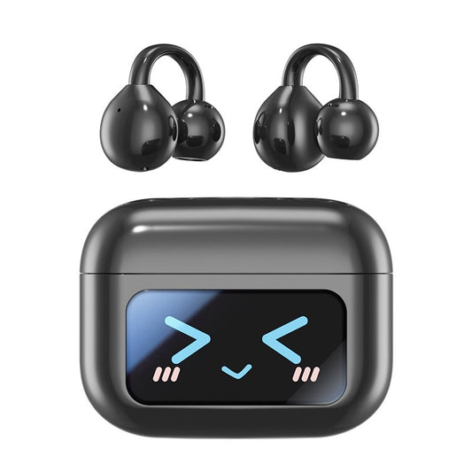 Open ear wireless earbuds by American Smart with built-in mic, waterproof, Bluetooth 5.4 sports earphones for running and workouts.