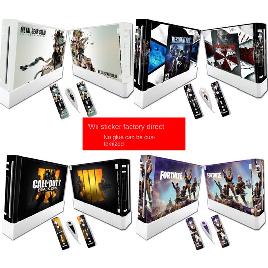 Colorful PVC Wii skin sticker decal by American Smart - EP, featuring vibrant game-themed designs for Nintendo Wii.